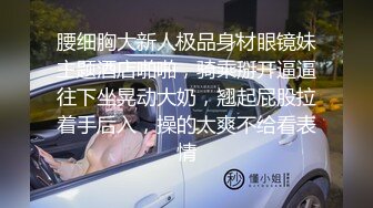 腰细胸大新人极品身材眼镜妹主题酒店啪啪，骑乘掰开逼逼往下坐晃动大奶，翘起屁股拉着手后入，操的太爽不给看表情